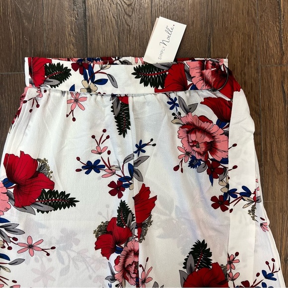 🆕 Simply Noelle Floral Culottes Wide Leg Crop Pants SZ S/M - Picture 2 of 3